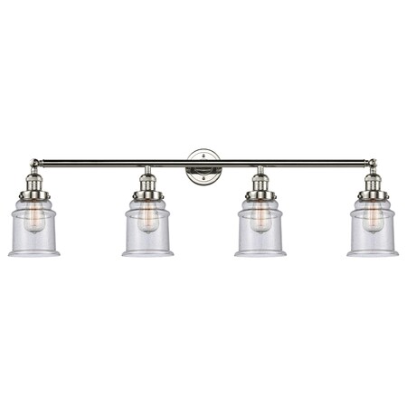 Innovations 215-PN-S-G184 4 Light Adjustable Bathroom Fixture, Polished Nickel